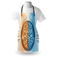 thumbnail image 3 of Educational Apron Human Brain Left and Right Functions List Mentality Intellect Neurology, Unisex Kitchen Bib Apron with Adjustable Neck for Cooking Baking Gardening, Pale Blue Orange, by Ambesonne, 3 of 3