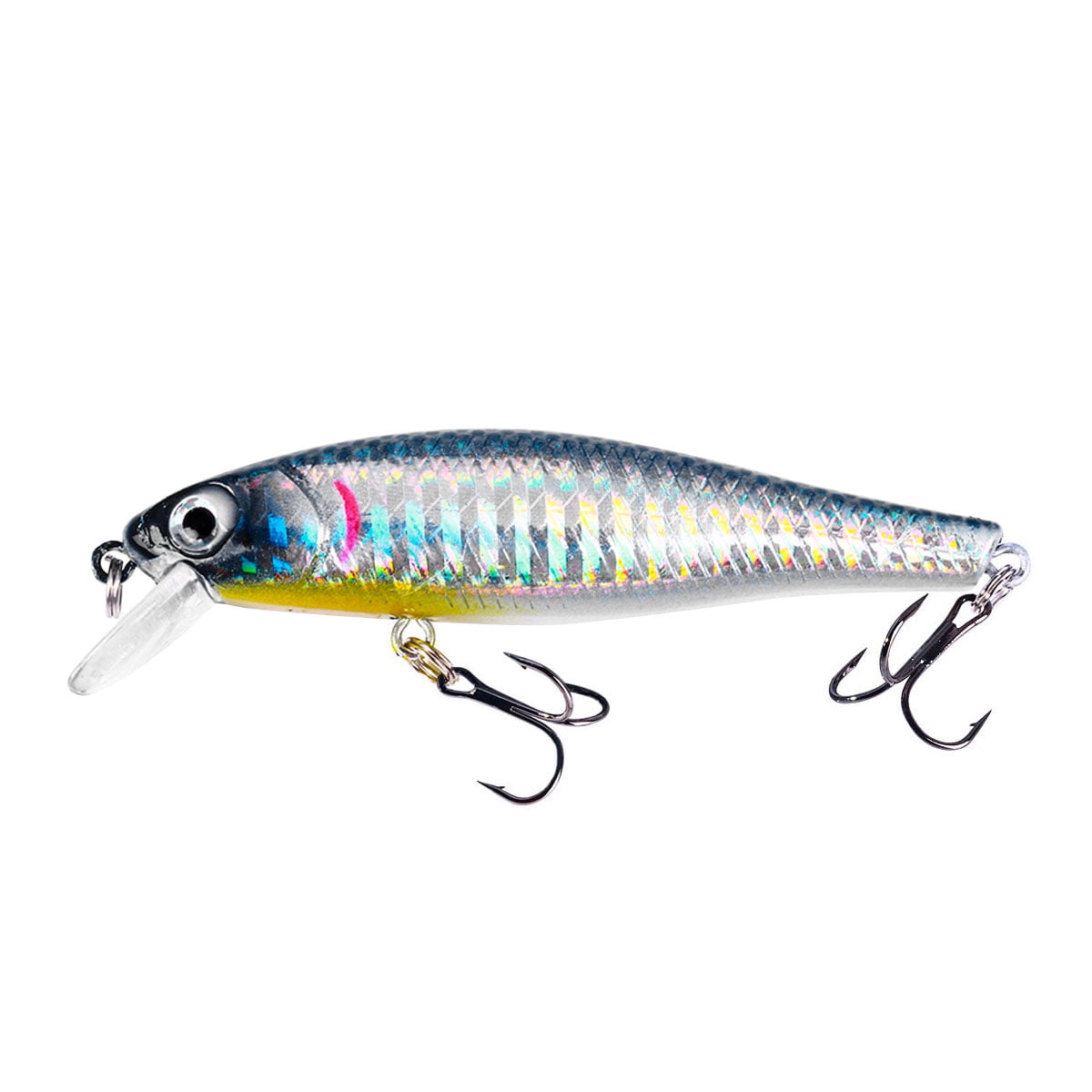HENGJIA 20 Pack Fishing Lures Hard Baits, 3D Eyes Minnow Fishing Lures Crankbait, Swimbait Fishing Tackle Lure Kit for Freshwater/Saltwater/Topwater, Bass, Trout, Walleye, Redfish