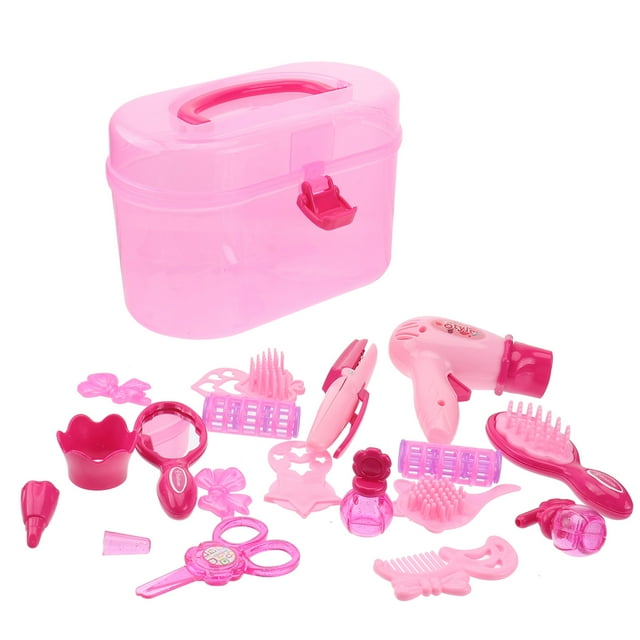 Girls Beauty Cosmetic Box Storage Box Toy Carry Case Hair Tools Toy Make Up Gift Sets Play House Toy