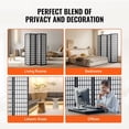 thumbnail image 6 of Japanese Wood Folding Room Divider 4 Panel Privacy Screen Portable Partition for Home Office Restaurant Bedroom Decoration, 6 of 6