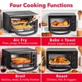 thumbnail image 5 of Dash 23L Air Fryer Toaster Oven with Aircrisp Technology, 6-Slice Capacity, Black, 5 of 10
