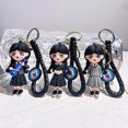 thumbnail image 2 of Wednesday Addams Acrylic Keychain Animated Addams Family Figure Pendant Keyring Gift For Fans Decoration Wholesale, 2 of 7