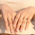 thumbnail image 2 of Gold Plated Band Rings for Women Non Tarnish, 14K Gold Plated Wedding Rings Set for Statement, Stackable Simple Thumb Pinky Bands Comfort Fit 3Pcs 2mm 4mm 6mm for Jewelry Gift Size 5-13, 2 of 6