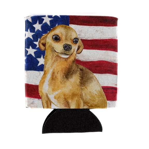 Carolines Treasures BB9658CC Chihuahua Patriotic Can or Bottle Hugger  Can Hugger multicolor