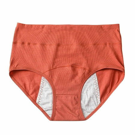 Kmdttou Womens Underwear Sexy Lace High Cut Panties Comfort Bikini Panty Stretch Underpants Breathable Ladies Briefs (Available in Plus Size) Orange-2XL