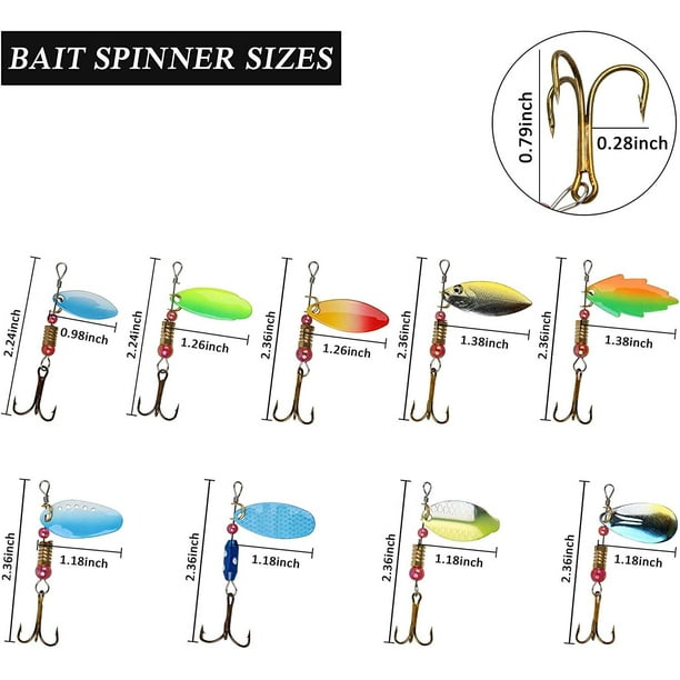 Fishing Lures Kit for Trout - 30pcs/Box Fishing Spoons Spinners