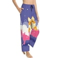 thumbnail image 2 of Naloa Dog Washes in a Pink Bath Print Women’s Ultra-Soft Comfy Pajama Lounge Pants with Pockets & Drawstring, 2 of 8