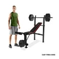CAP Strength Adjustable Weight Bench, Rack & Leg Extension, 90 lb