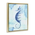 thumbnail image 3 of Stupell Industries Seahorse Watercolor Expression Gold Framed Floater Canvas Wall Art, design by Camila Juncos, 31 x 25, 3 of 9