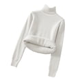 thumbnail image 1 of Minnieouse Suéter de algodón para mujer, Gargantilla a prueba de viento, hilo de columna, ropa de punto, jersey, vestido de manga Regular, informal, Prendas para la parte del cuerpo Blanco METRO Minnieouse AP013482-06, 1 of 6