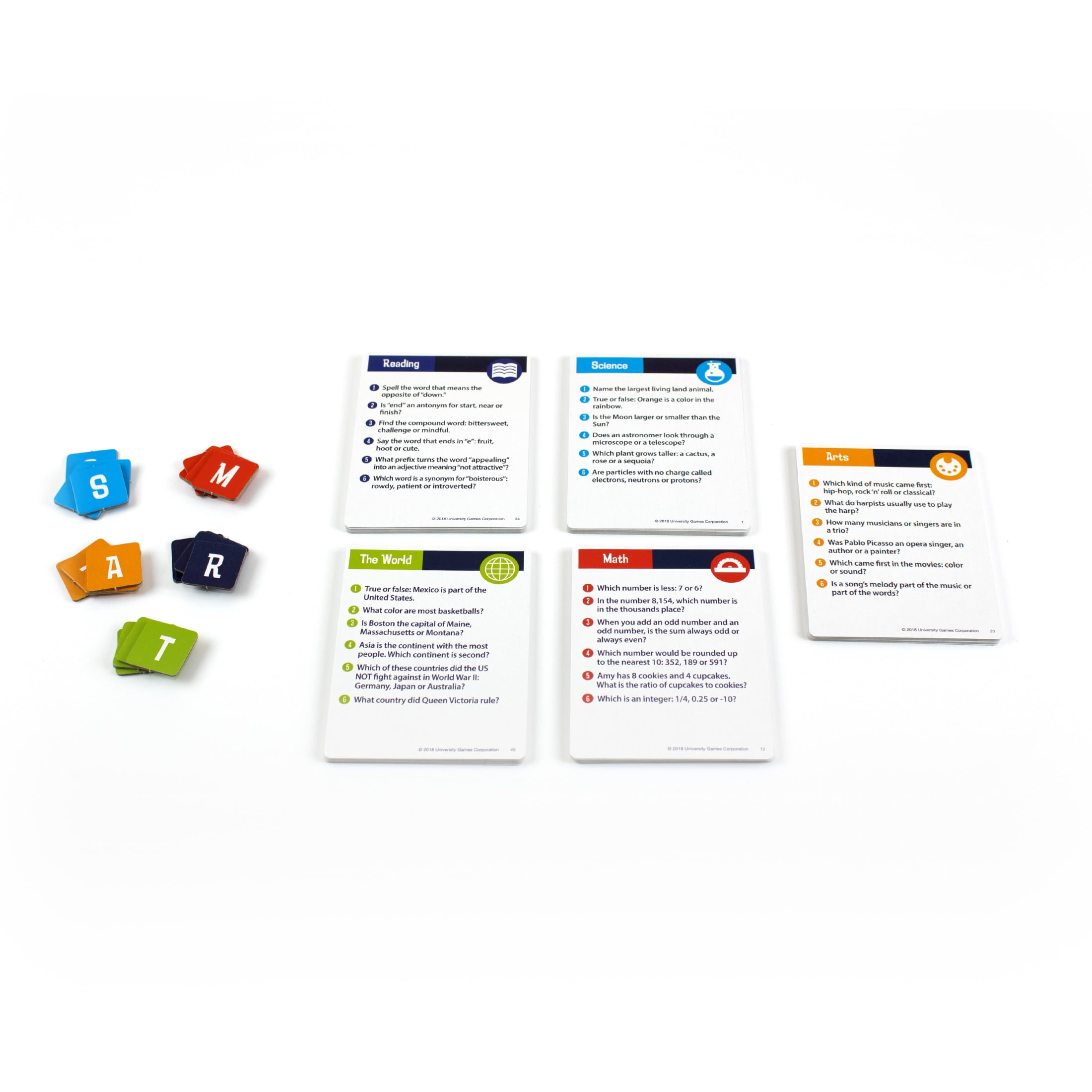 University Games | Scholastic Brainiac Travel Card Game in a Portable Tin , Perfect on the go Fun for Kids Ages 6 and Up, 2 to 4 Players