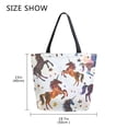 thumbnail image 5 of FORMRS Womens Canvas Tote Bag with Zipper Inner Pocket Shoulder Handbag, Rainbow Stars Pattern, 5 of 7