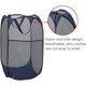 thumbnail image 3 of Cesto para la ropa sucia [paquete de 2] Cesto para la ropa sucia plegable de malla emergente Bolsa para la ropa sucia Cesto para la ropa sucia plegable con asa, azul, 3 of 5