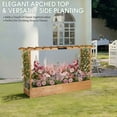 thumbnail image 6 of Ktaxon 78.7in Planter with Trellis & Pergola, Wide Wooden Raised Garden Bed for Outdoor Patio Backyard, Teak, 6 of 9