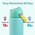 thumbnail image 5 of Daluvenix Kids Water Bottle with Straw Lid 12oz，Leakproof toddler Water Bottle for School, Insulated Stainless Steel Water Bottles for Kids BPA Free, Mix2, 5 of 9