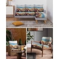 thumbnail image 6 of Wildflowers Sofa Couch Cushion Covers Washable, Removable Stretchable Sectional Couch Covers, Oil Painted Floral Blue Coastal Sea Slipcovers for L & T Shape Sofa Furniture Protector S Size 2 pcs, 6 of 7