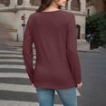 thumbnail image 5 of EDFBUYKRS Women Fall Tops Long Sleeve Tunic Tops Casual Crew Neck Blouses Color Block Loose Fit T Shirts for Ladies Clothes Xl, 5 of 5