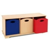 KidKraft Bench with Storage Bins in Primary Colors
