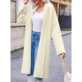 thumbnail image 5 of Women's Open Front Long Cardigan Chunky Knit Jacket Oversized Coatigan Coat, 5 of 6