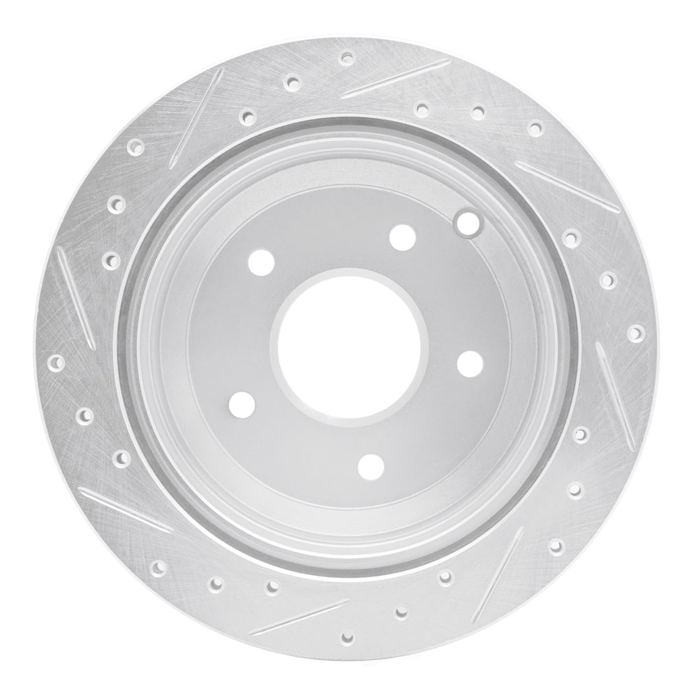 Dynamic Friction Company 631-52017R DFC Brake Rotor - Drilled And Slotted - Silver