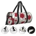thumbnail image 5 of Fotbe Leaves And Anemone Pattern Foldable Sports Gym Bag with Wet Dry Pocket, Ultralight Travel Bag, Large Capacity Duffel Bag, Splash Proof Carry on Bag, Overnight Bag, Weekender Bag, 5 of 8