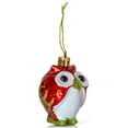 thumbnail image 3 of Ornativity Glitter Christmas Owl Ornaments - Snowy Glitter White and Red Animal Owls Christmas Tree Ornament Decorations - 4 Birds, 3 of 7