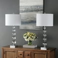 thumbnail image 2 of SAFAVIEH Liam 29 in. Table Lamps with USB Port, Clear/Chrome, Set of 2, 2 of 11