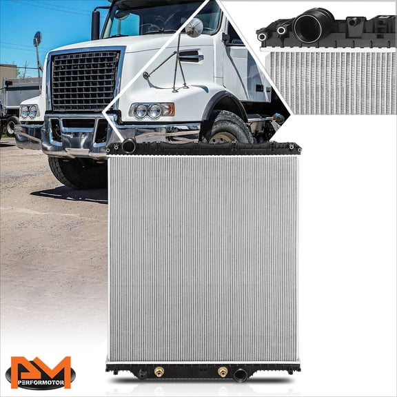 PM PERFORMOTOR for 07-14 Volvo VHD VAH/Mack CHU GU8 GU7 2-Row Aluminum Core Cooling Radiator
