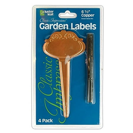 Luster Leaf Classic Impressions Ornamental Copper Garden Plant T-Label - 4 Pack 778