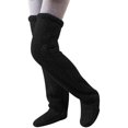 thumbnail image 4 of Jumpingount Calcetines calentadores de piernas suaves y borrosos de nailon, 2 uds., para máxima comodidad, calcetines por encima de la rodilla de Medias, 4 of 6