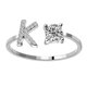 thumbnail image 1 of Guardurnaity Anillo abierto con letras mayúsculas de cobre, anillos de mujer con estilo reutilizables, joyería de maquillaje para oficina, regalo Type1 NO1, 1 of 5