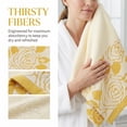 thumbnail image 3 of REGALWOVEN 2 Pack Pure Cotton Hand Towels with Rose Jacquard, Soft Absorbent Quick Dry Towel Set for Bathroom, Kitchen, Spa, Gym Yellow 29" x 13", 3 of 6