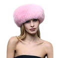 thumbnail image 2 of Women's Bomber Hats Solid Color Big Round Hat Winter Warm Fashion Hat Multi Color, Women's Accessories Bomber Hats, 2 of 3