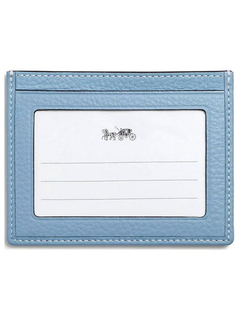 Coach Men's Slim Id Card Case In Signature Chambray (Light Blue
