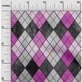 thumbnail image 2 of oneOone Cotton Poplin Fuschia Pink Fabric Argyle Fabric For Sewing Printed Craft Fabric By The Yard 42 Inch Wide, 2 of 4