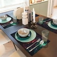 thumbnail image 6 of Placemats Set of 4 / 6, Red and Green Carnation Placemats for Dining Table Indoor/Outdoors Heat Resistant Washable Placemats 18" x 12", 6 of 8