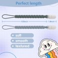 thumbnail image 5 of Elegantes clips de silicona para chupete, paquete de 4 para bebés y niñas, diseño de cuerda tejida, soportes flexibles y libres de óxido para alivio de la dentición y artículos ciales del bebé,, 5 of 5
