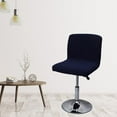 thumbnail image 5 of Bar Chairs cover Removable Washable Stool Protectors Short Back cover dirty for Dinning Room Hotel Office Navy, 5 of 9