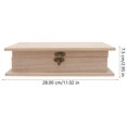 thumbnail image 2 of 1pc Wooden Storage Box Document Storage Container File Box for Home (Wood), 2 of 5