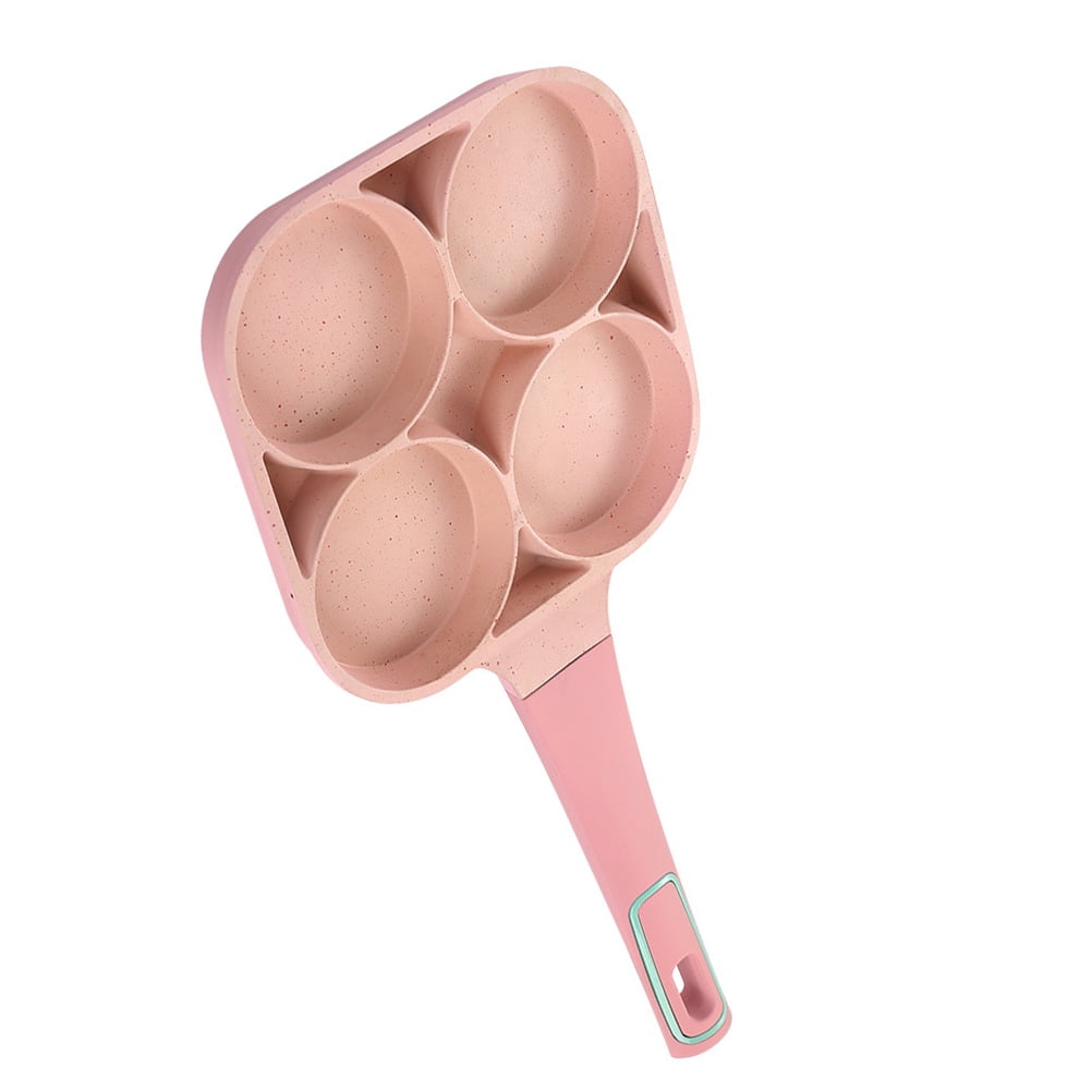 PBPBOX Pink Non Stick Egg Frying Pan with Groove Design for Easy Cooking and Even Heating
