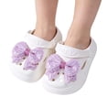 thumbnail image 4 of JAJAHO Kids Girls Clogs Sparkly Sequins Garden Shoes Glitter Bow Summer Sandals Beach Pool Water Shower Shoes 3-10Y, 4 of 6