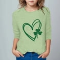 thumbnail image 2 of LIaqionyy St Patricks Day Shirt Kids Boys Girls 3/4 Sleeve Crewneck Tshirt Casual Loose Shamrock Tops, 2 of 4