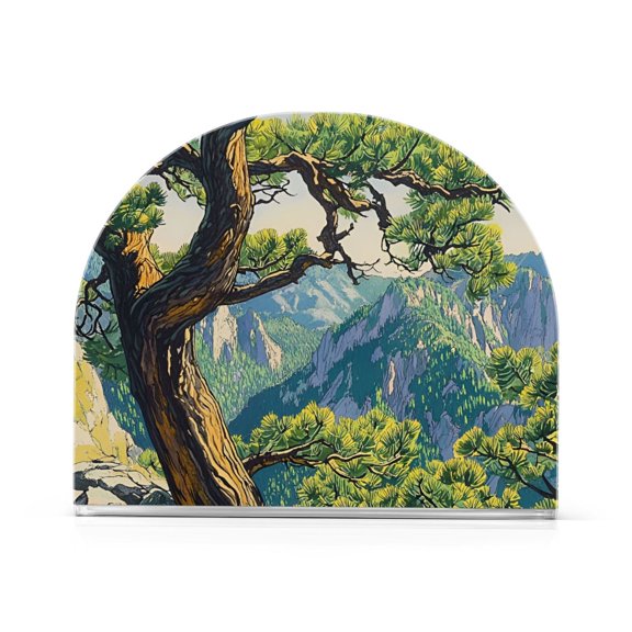 Yayeee Napkin Holder for Table Kitchen Paper Tissue Organization, Pine Tree