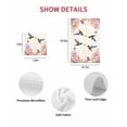 thumbnail image 7 of Pink Flower Kitchen Dish Towels for Drying Dishes Set of 4, Spring Floral Butterflies Birds Elegant Farmhouse Waffle Weave Microfiber Hand Tea Bathroom Towels Quick Dry & Absorbent Towel 12x12, 7 of 7
