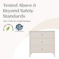 thumbnail image 6 of Delta Children Lily 3 Drawer Dresser with Interlocking Drawers, Soft Beige, 6 of 12