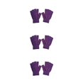 thumbnail image 3 of Guardurnaity 1 par de guantes sin dedos Estilo simple Cubierta de medio dedo Accesorio de ropa Calentador de manos con color sólido para exteriores Violeta 3Conjunto, 3 of 6