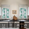 thumbnail image 4 of Kitchen Curtains 36 Inch Short - 3 Panel Set, Rod Pocket Window Curtain, Boho Floral Tribal Style, 100% Polyester for Farmhouse, Kitchen, Cafe, Bedroom, Easy Wash, 4 of 6