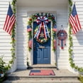 thumbnail image 6 of 4th of July Wreath for Front Door Independence Day Decorations Patriotic Fabric Bow for Indoor Outdoor Party Home Garden, 6 of 6