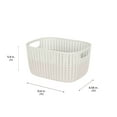 thumbnail image 6 of Simplify 2-Tone Decorative Storage Basket in White and Ivory, 6 of 6