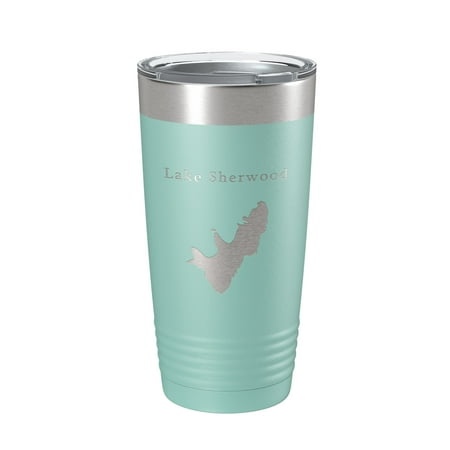 

Lake Sherwood Map Tumbler Travel Mug Insulated Laser Engraved Coffee Cup West Virginia 20 oz Teal